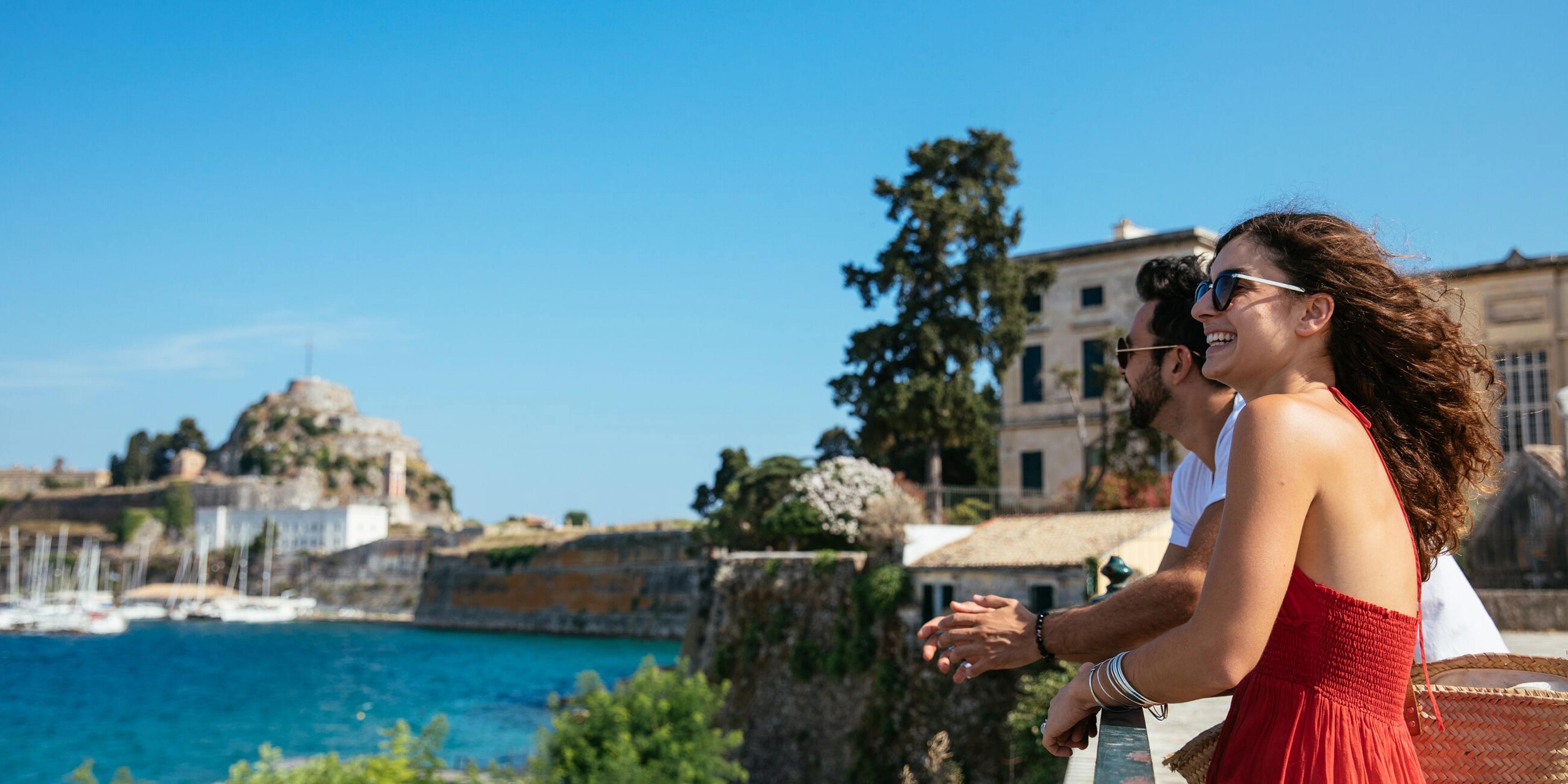 View Of The Old Fortress In Corfu Greece
