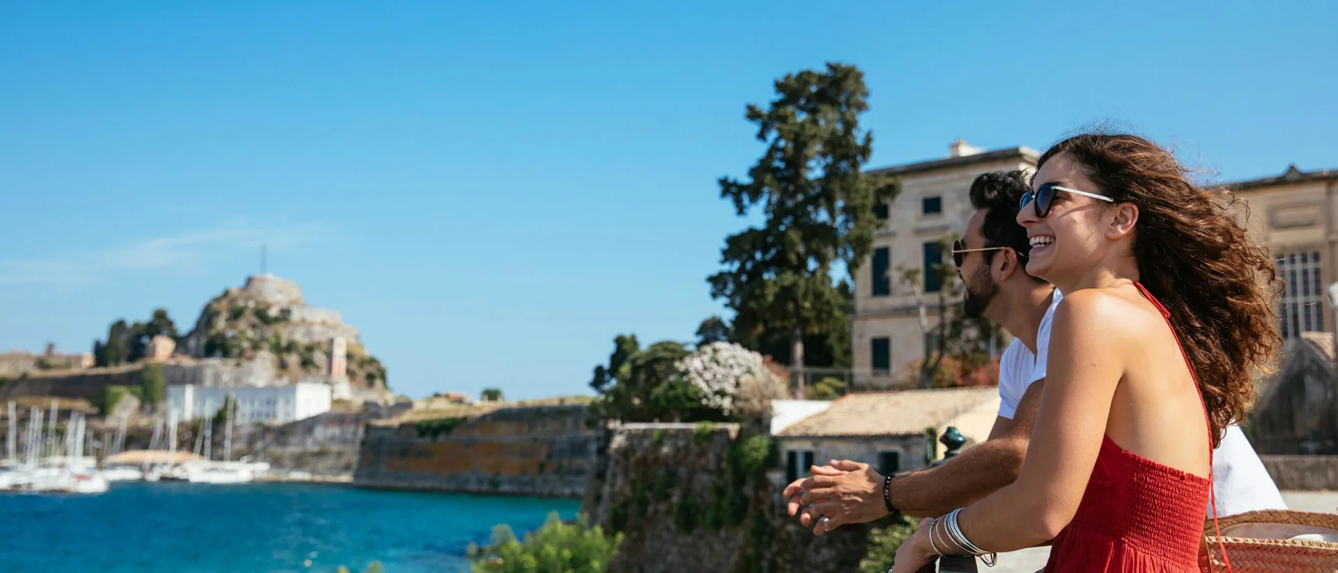 View Of The Old Fortress In Corfu Greece