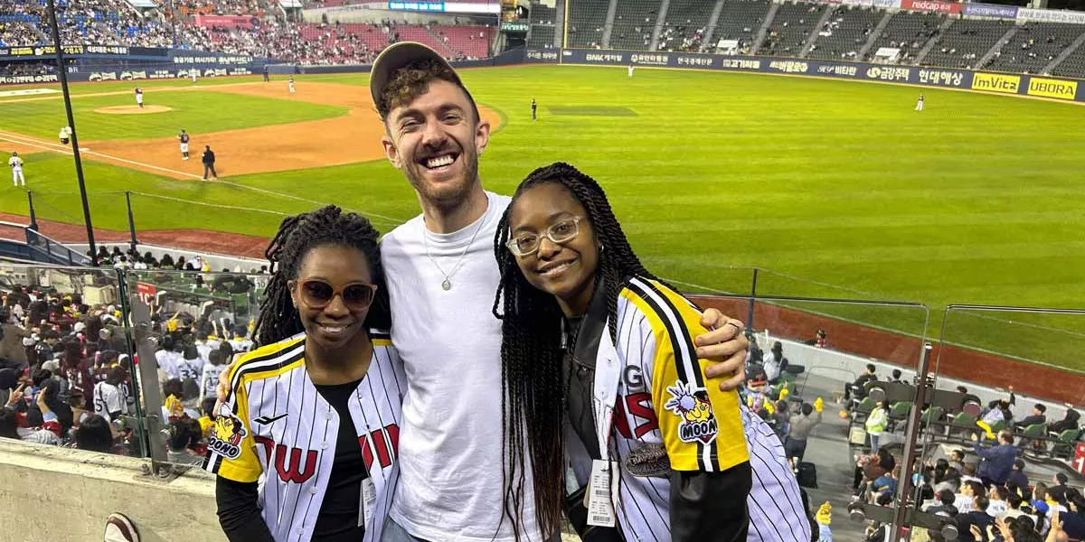 Three Friends In A Baseball Game