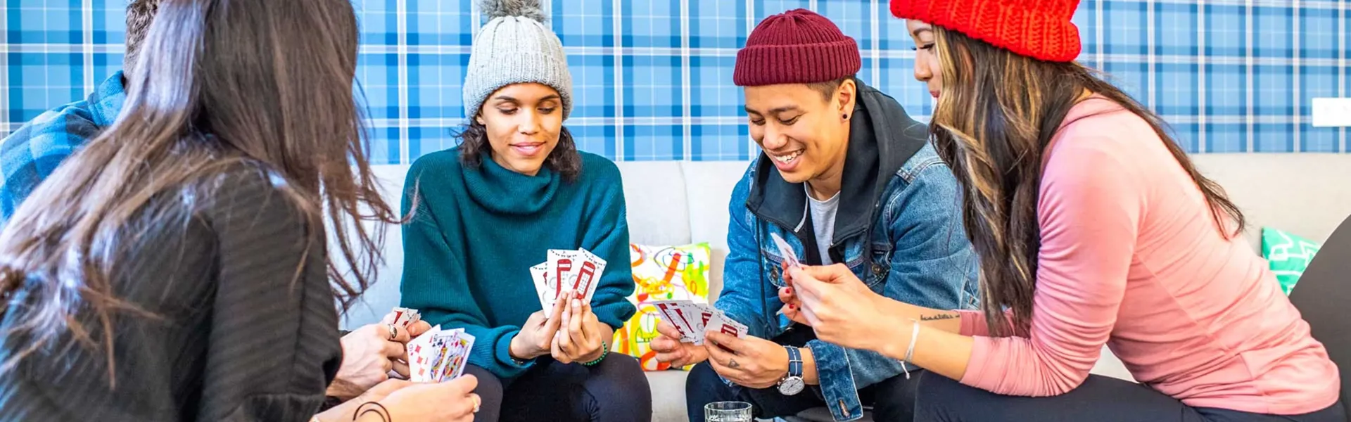 Group playing cards at the Gasthof Schoneck