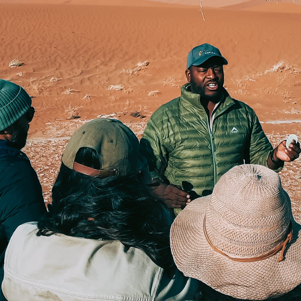 Group of travellers on a MTM experience in Namibia