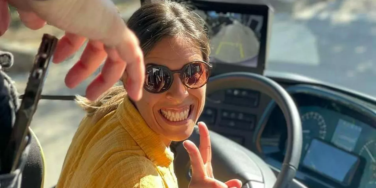 Driver Smiling On Coach