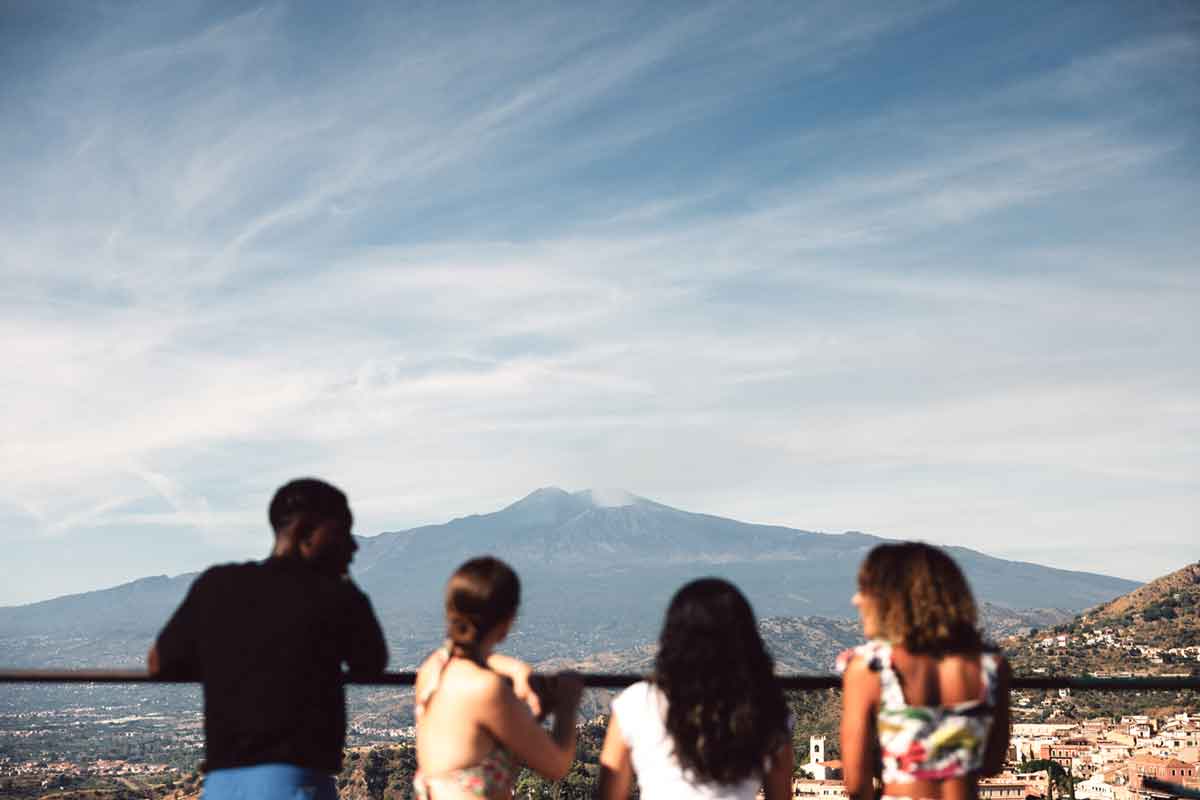 View Of Pompeii Travellers In Italy