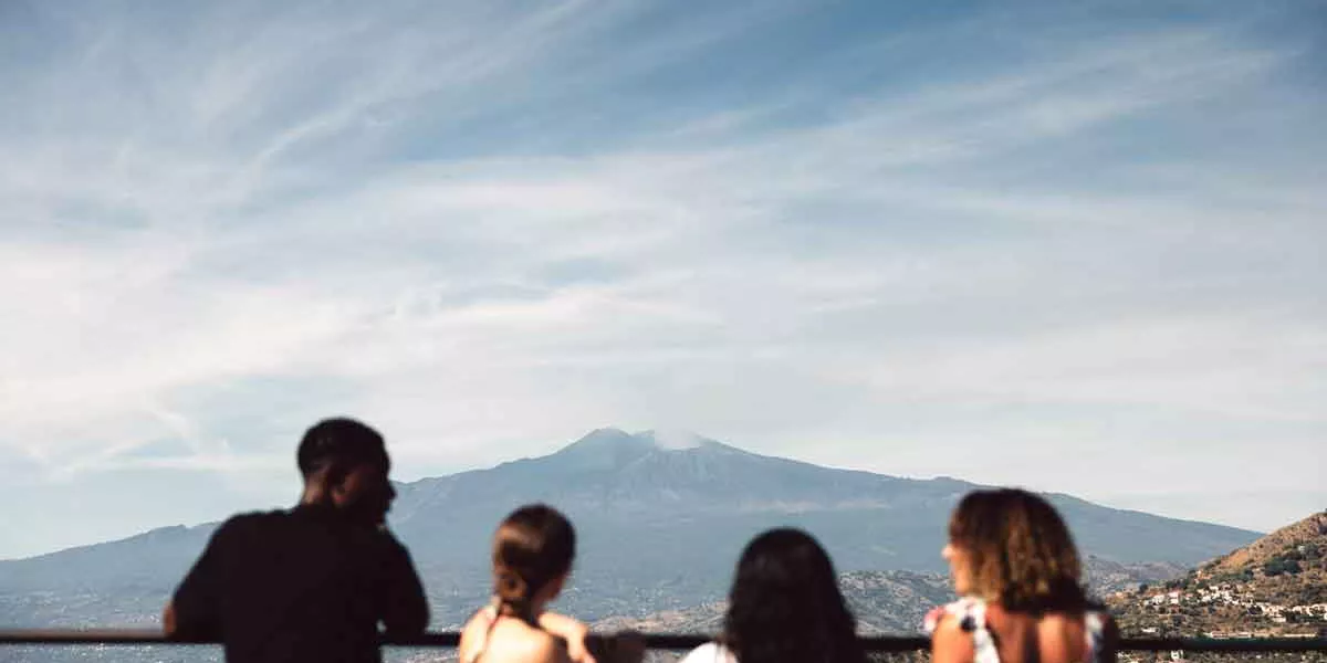 View Of Pompeii Travellers In Italy