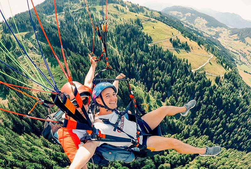 Paragliding Over The Forest