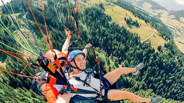 Paragliding Over The Forest