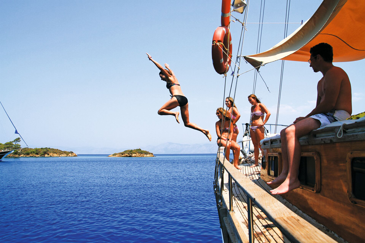 Young People Having Fun In A Cruise