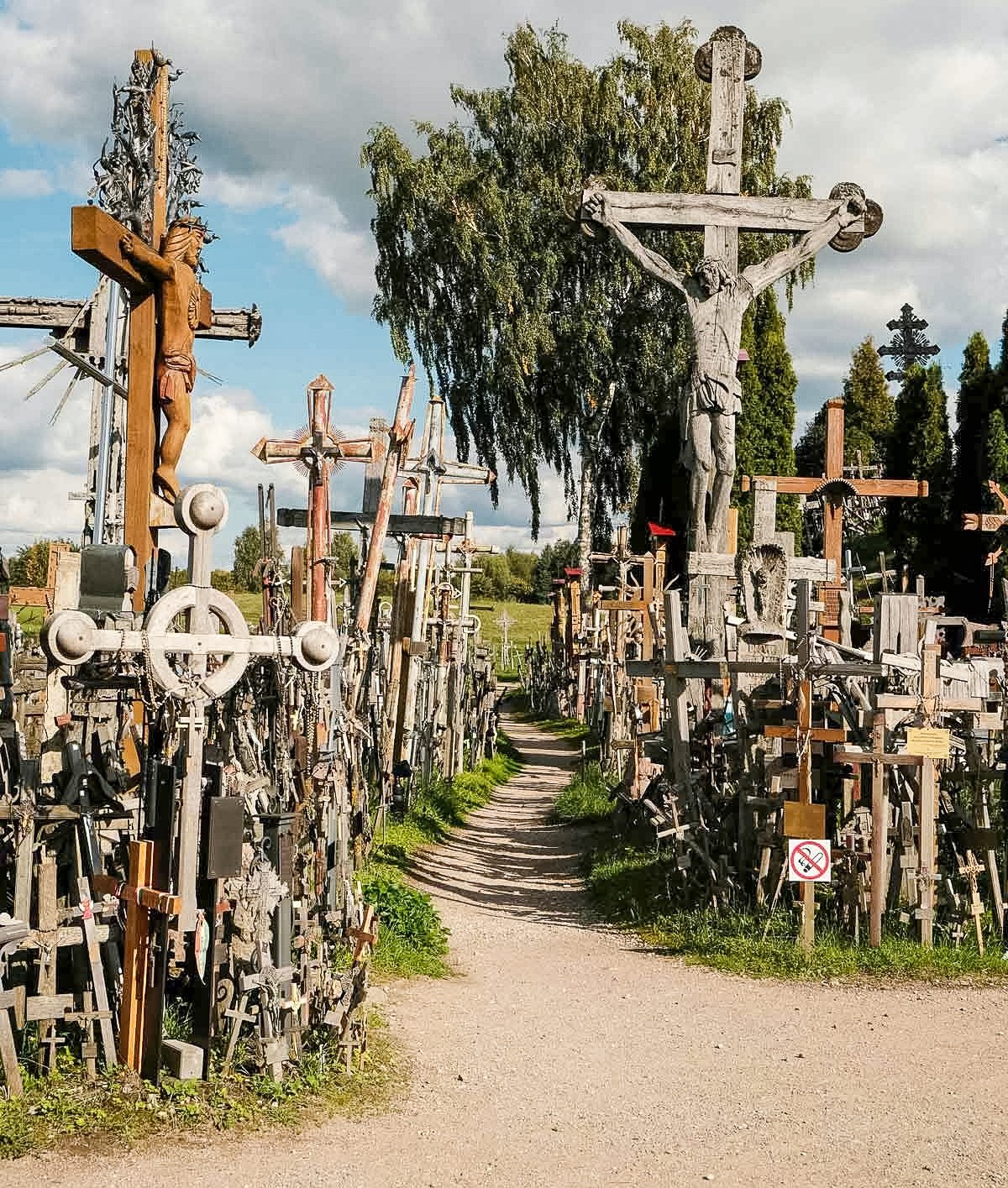 A Picture of Hill of Crosses (Kryžių kalnas), a Roman Catholic pilgrimage.