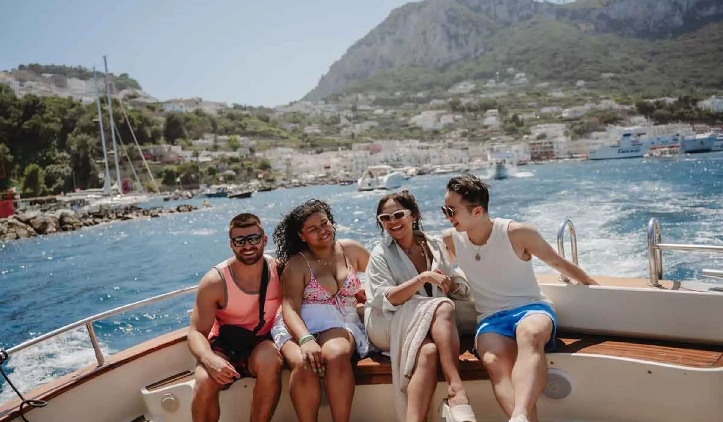 Sun On A Boat In Capri Italy