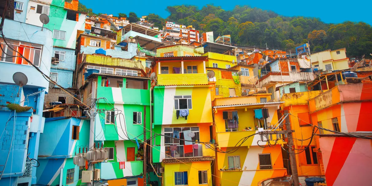 Colourful Block Of Buildings