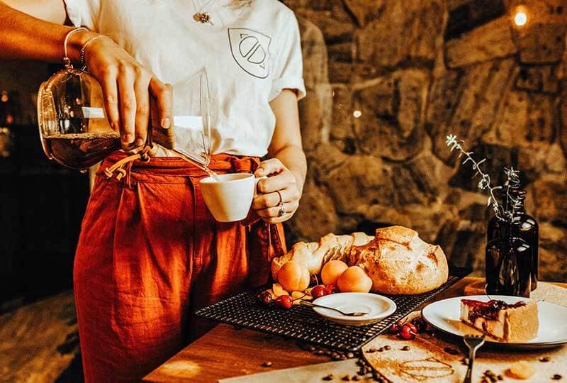 Drip Coffee and Breakfast