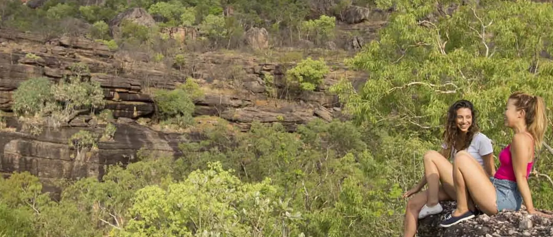 Two girls talking in The Northern Territory