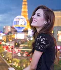 Traveller at the Las Vegas Strip in the USA