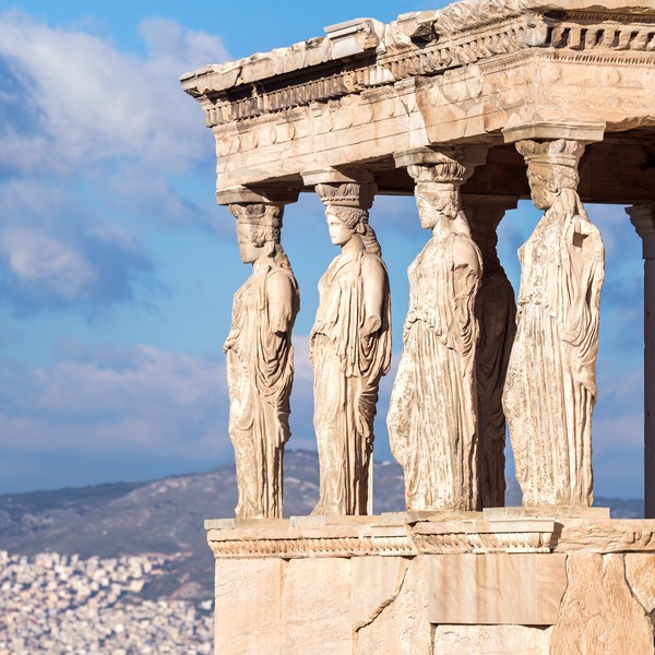 Erechtheion Temple On The Acropolis Of Athens Greece