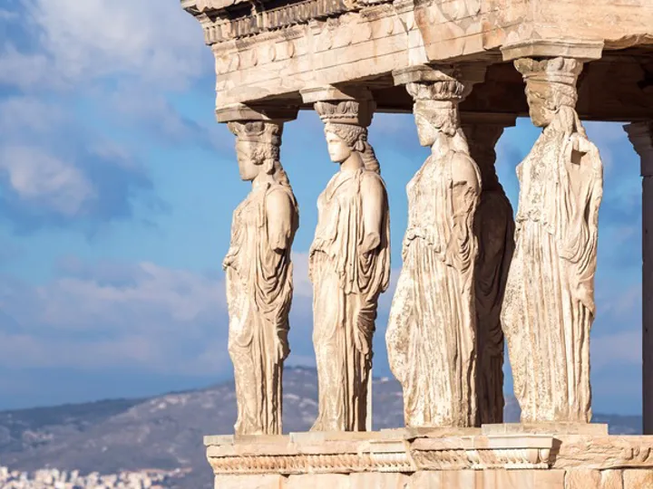 Erechtheion Temple On The Acropolis Of Athens Greece