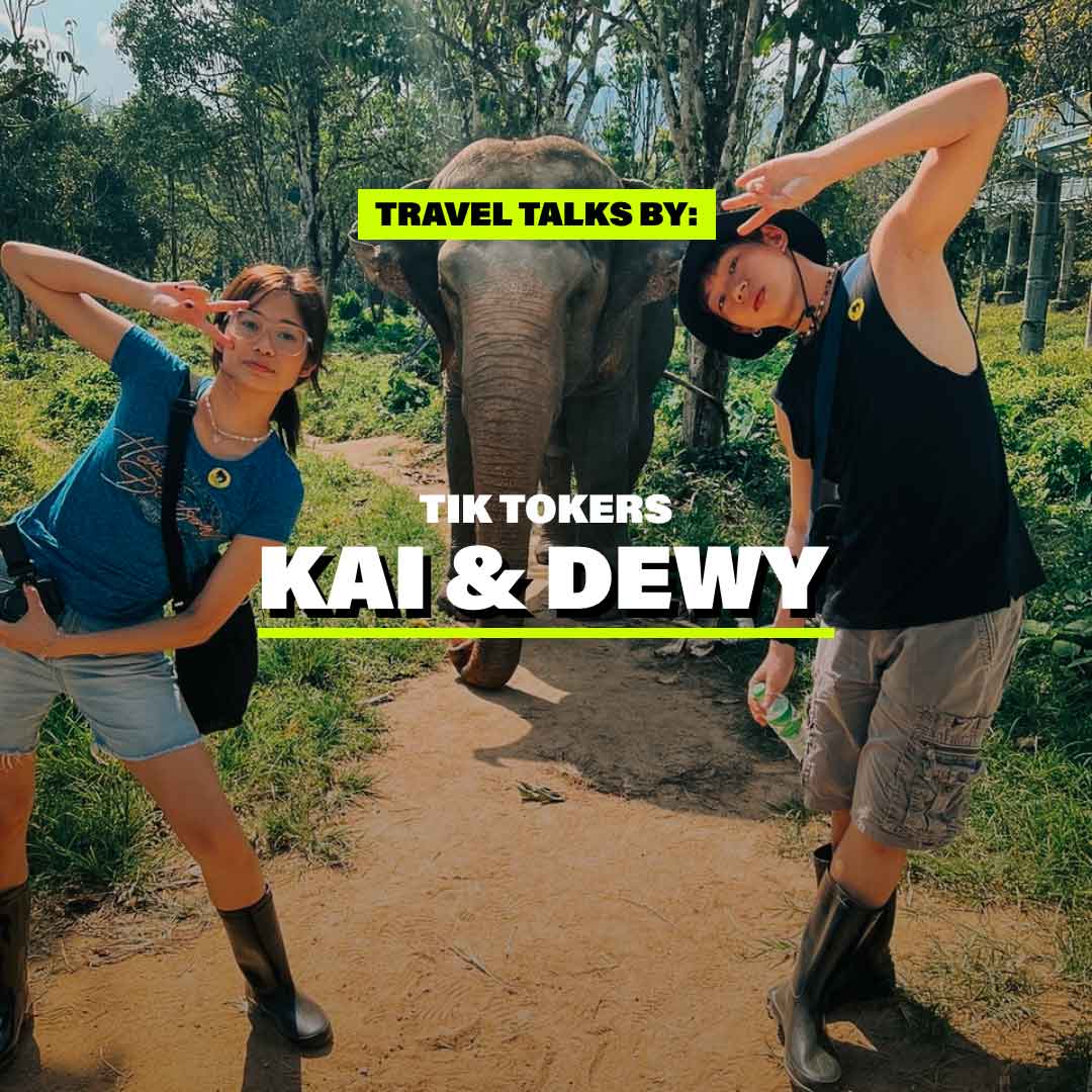 Kai Dewy Posing In Front Of Elephant