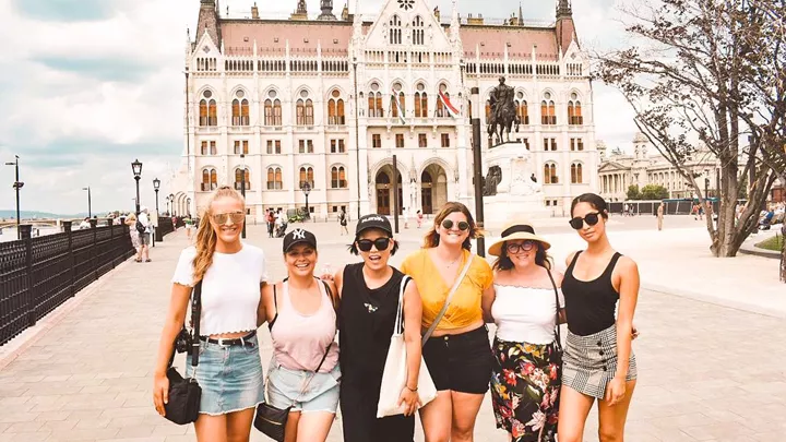The Hungarian Parliament Building in Budapest, Hungary