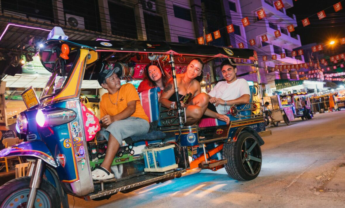Group Riding In Tuk Tuk