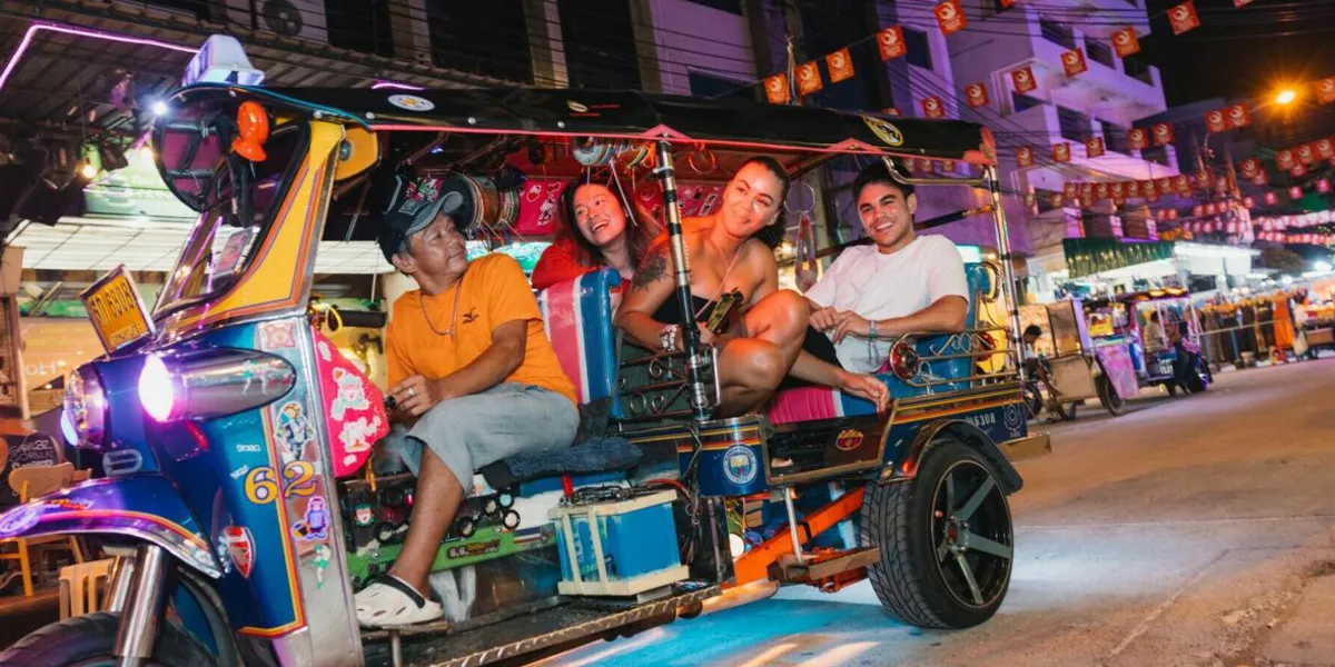 Group Riding In Tuk Tuk