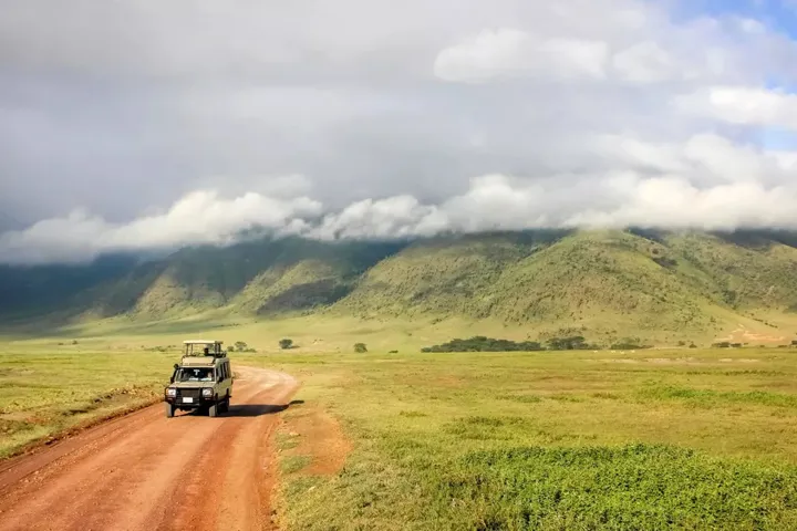 Large Safari In Ngorongoro Crater National Park Tanzania