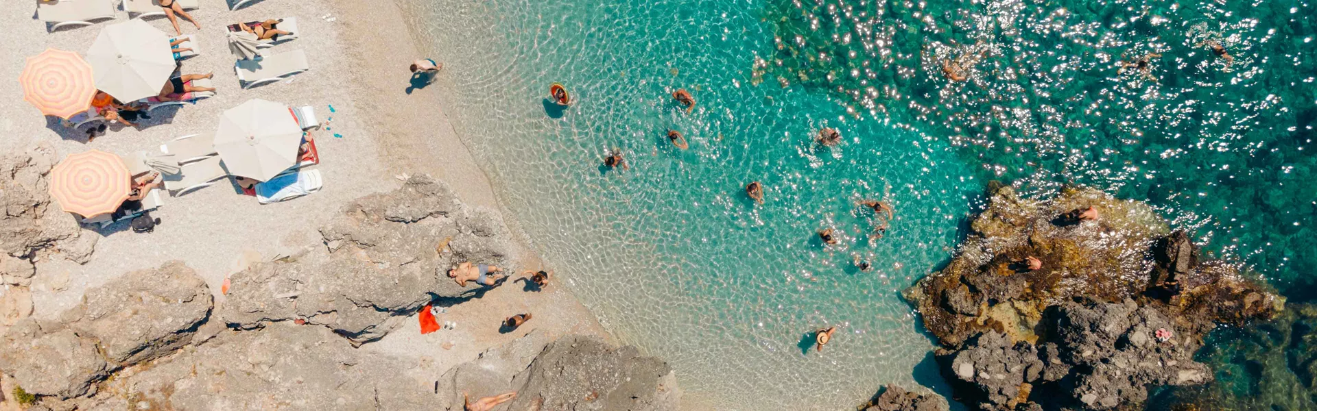 Arial Shot Of Albanian Beach