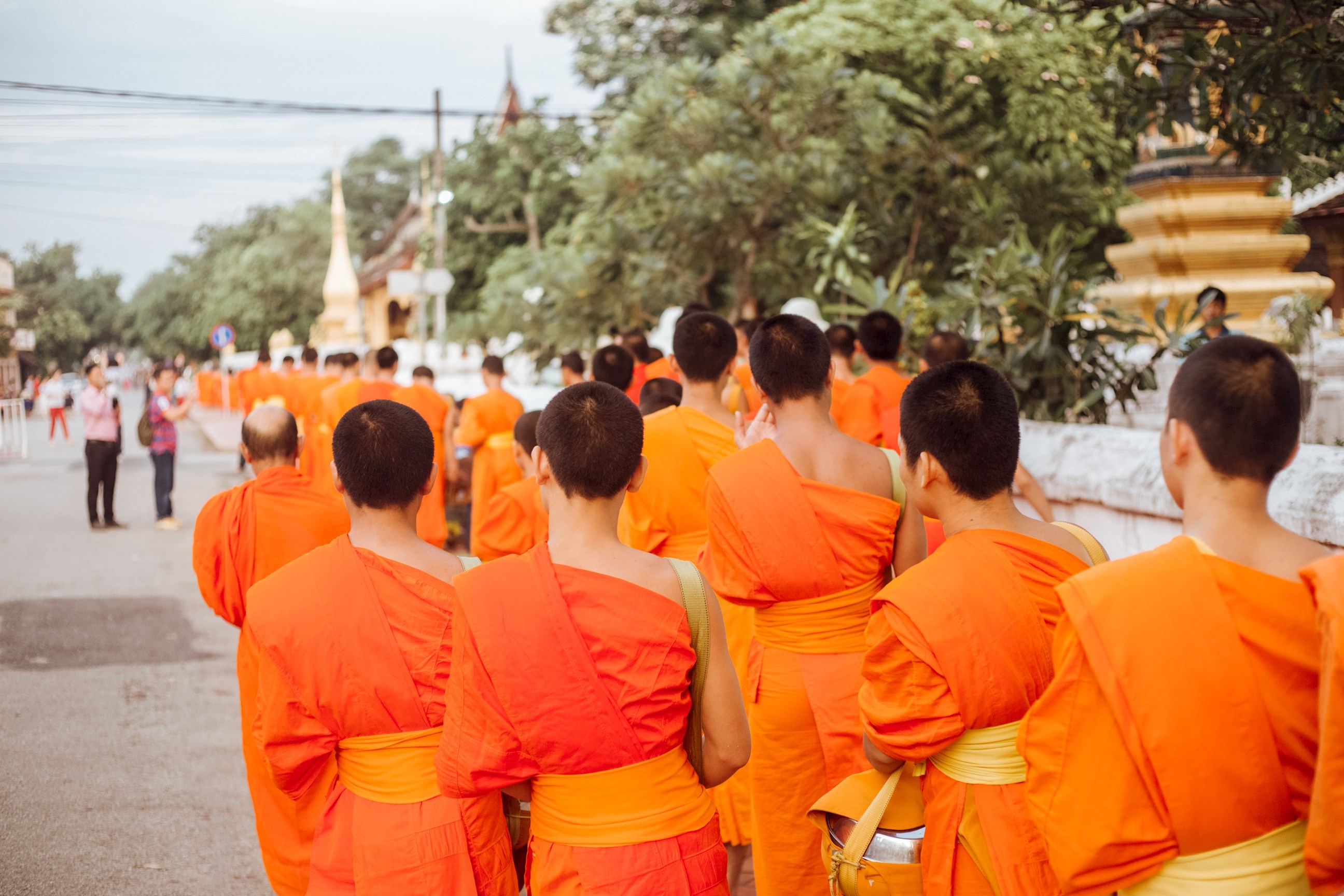 Buddhists in Luang Prabang, Laos