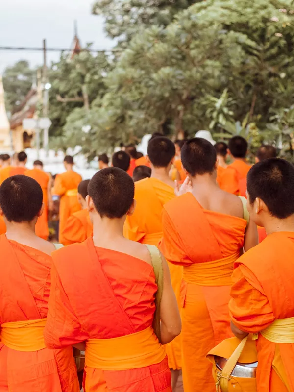 Buddhists in Luang Prabang, Laos