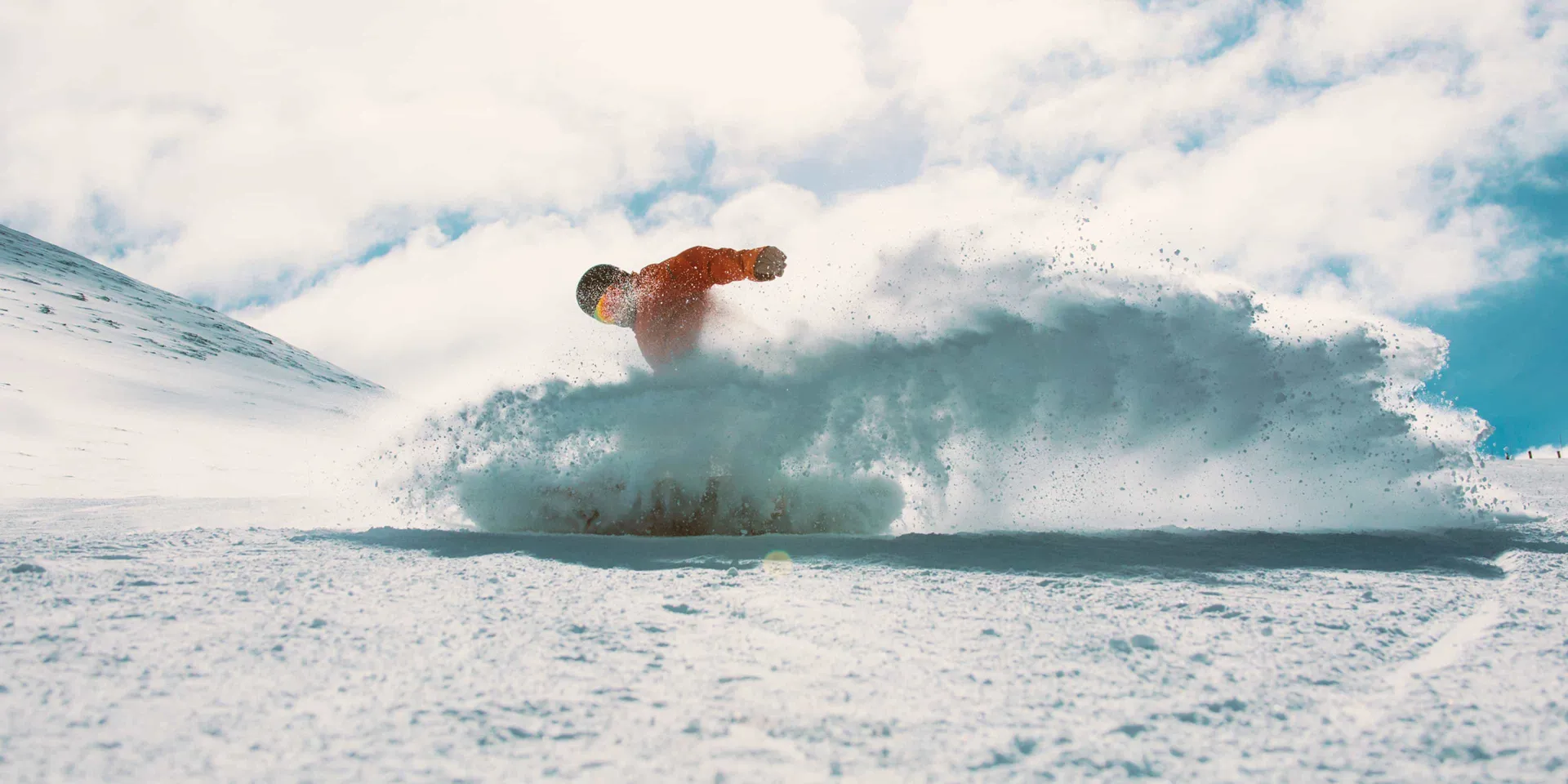 Man Shredding Snowboard Europe