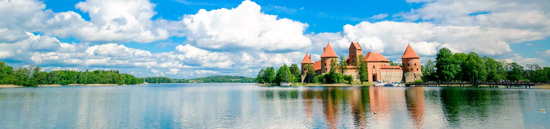 Trakai Island Castle from across the lake, Lithuania