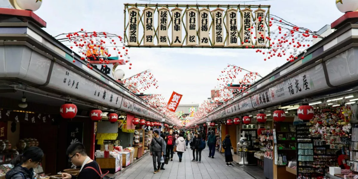 Pedestrian Road With Businesses Around