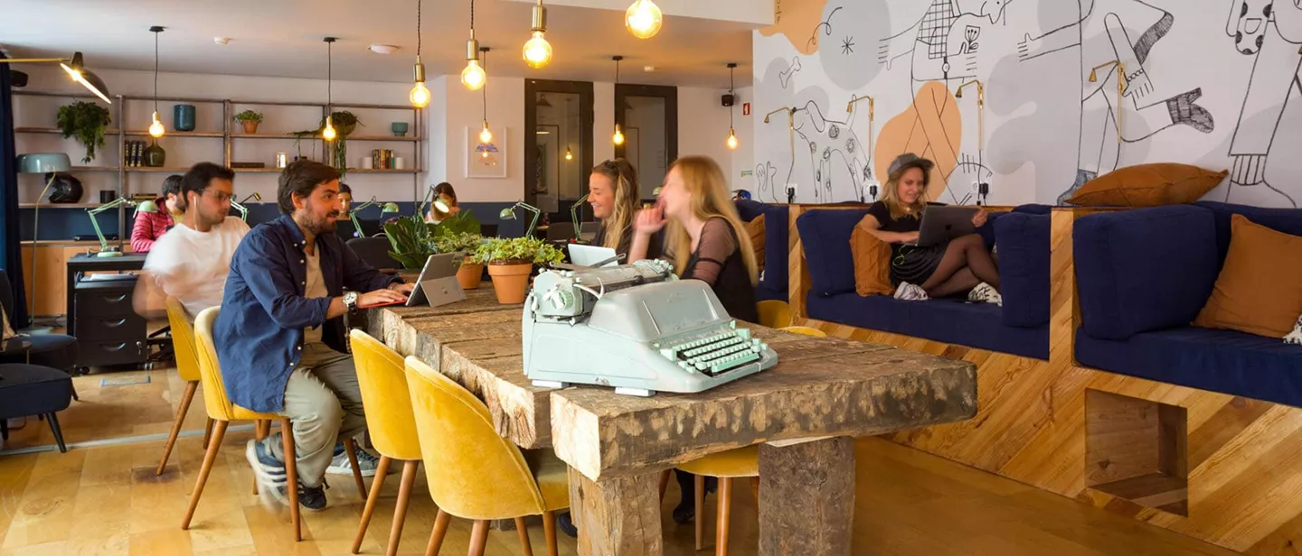 People sitting and talking in the living room