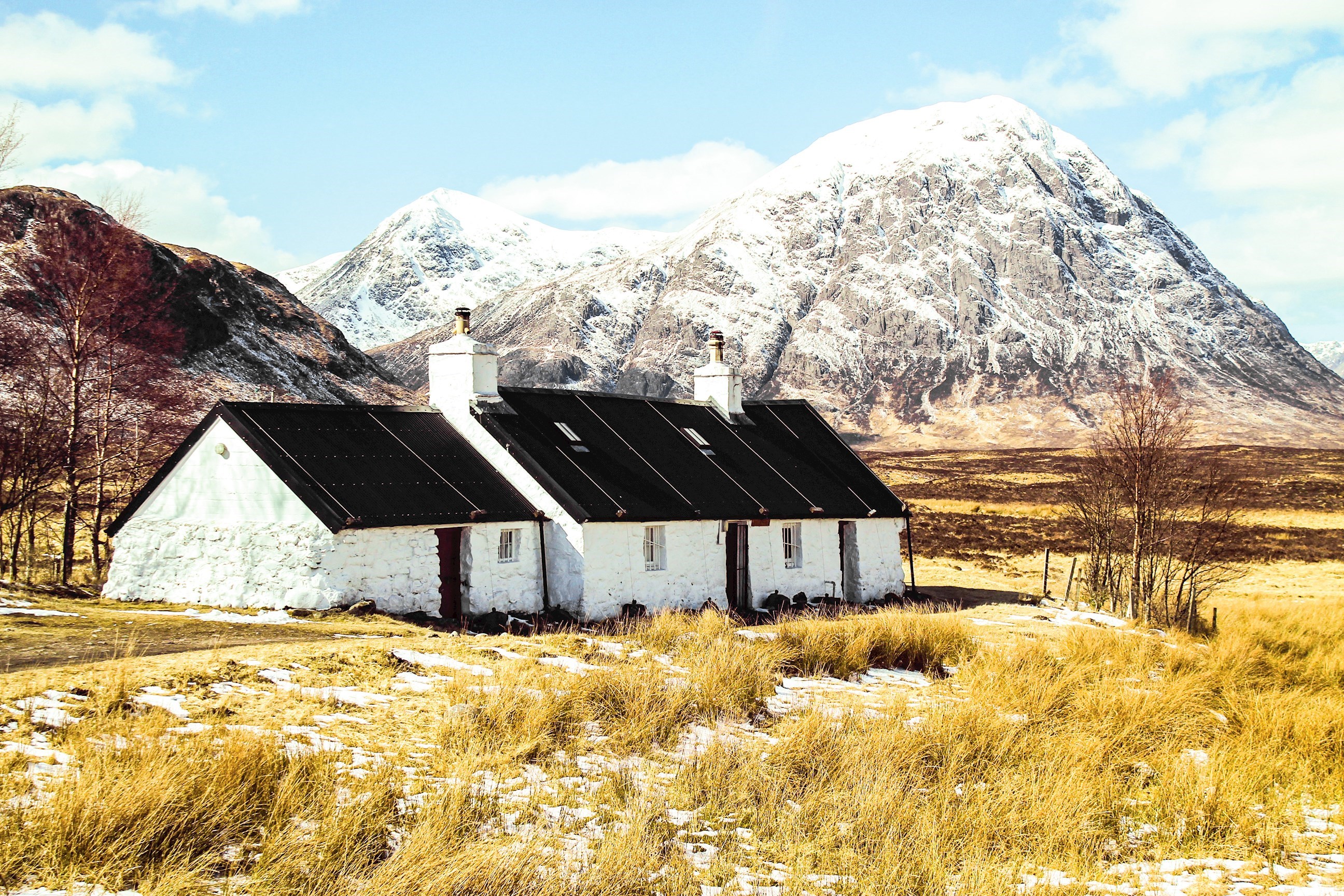 A cottage in the Scottish Highlands of Scotland