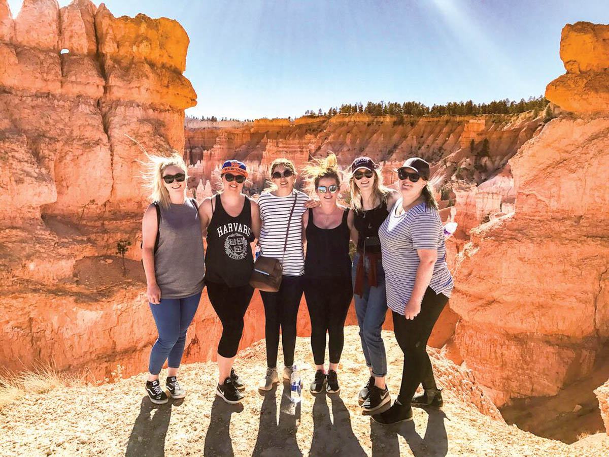 Group Of Weomen At The Canyon National Park USA