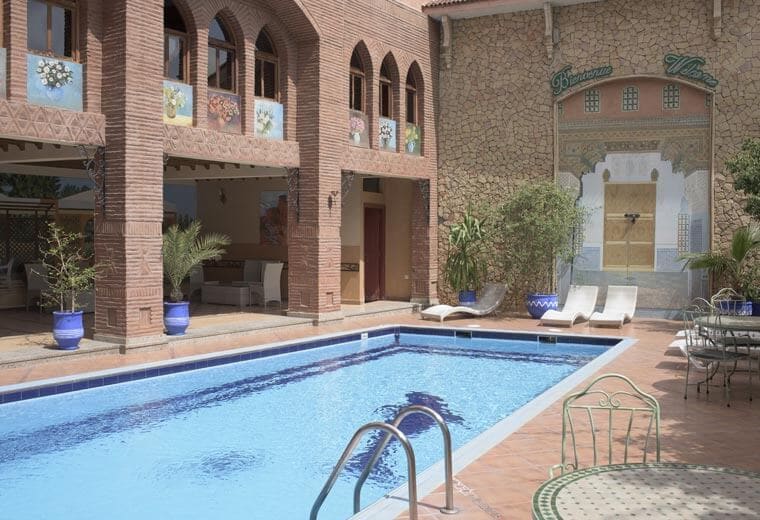 A swimming pool in a hotel in Africa