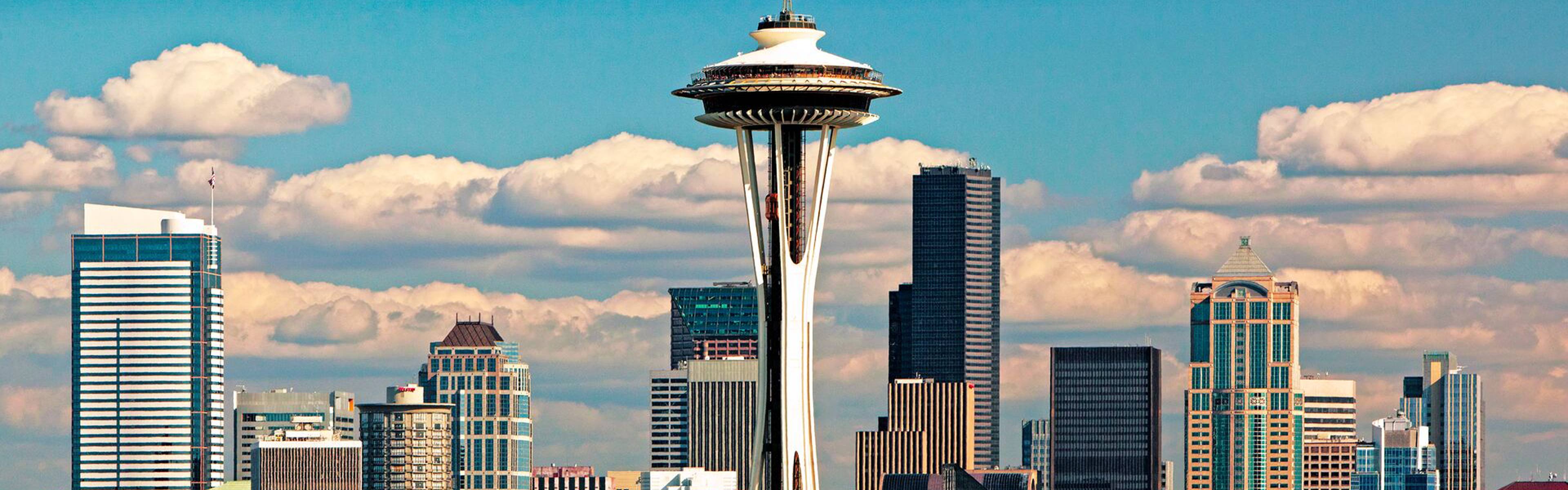 Seattle Skyline With Space Needle USA