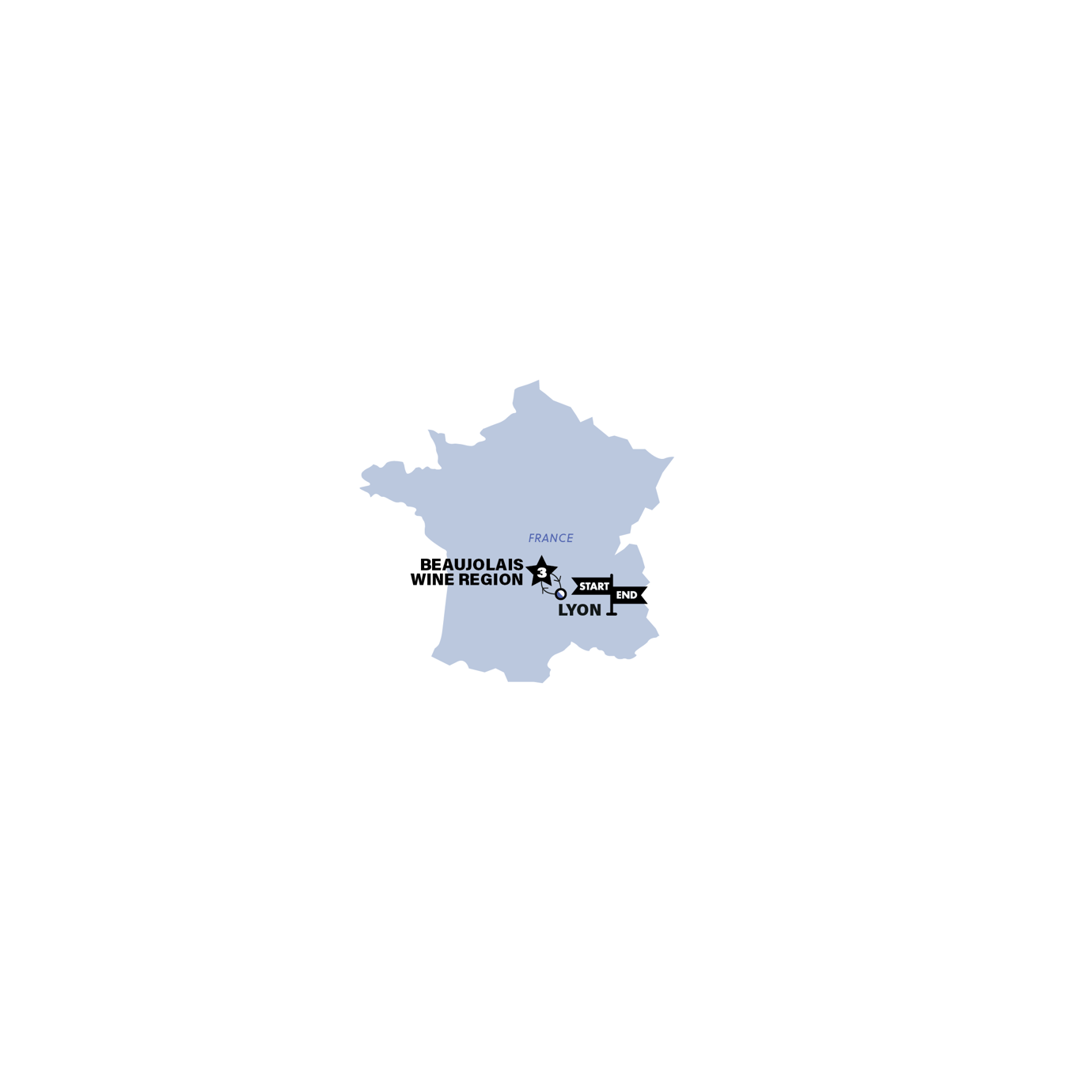 Explorers Team Trip to the French Chateau Trip Map