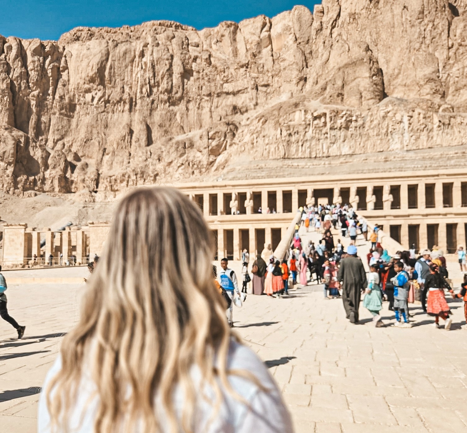 Admire the scenic symmetry of Hatshepsut