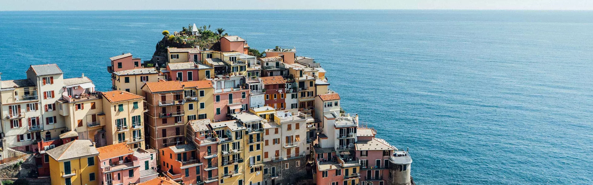 European View Over City And Sea