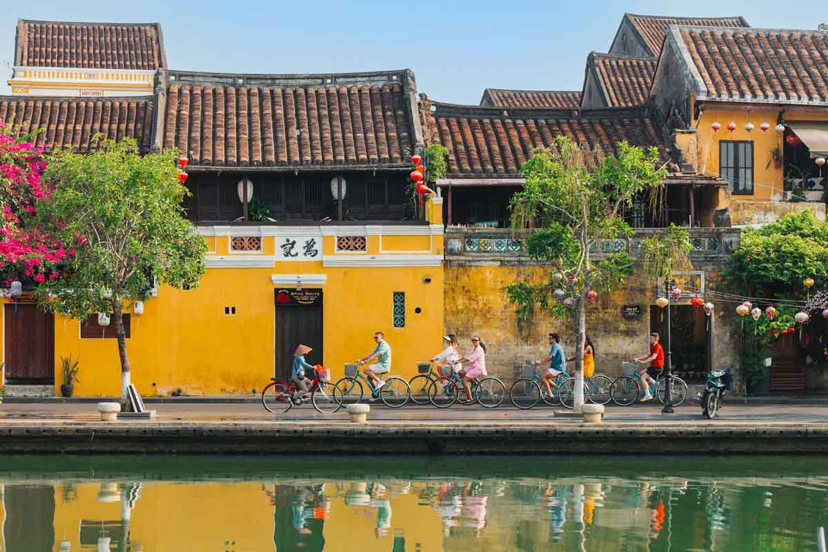 travellers cycling through vietnam 