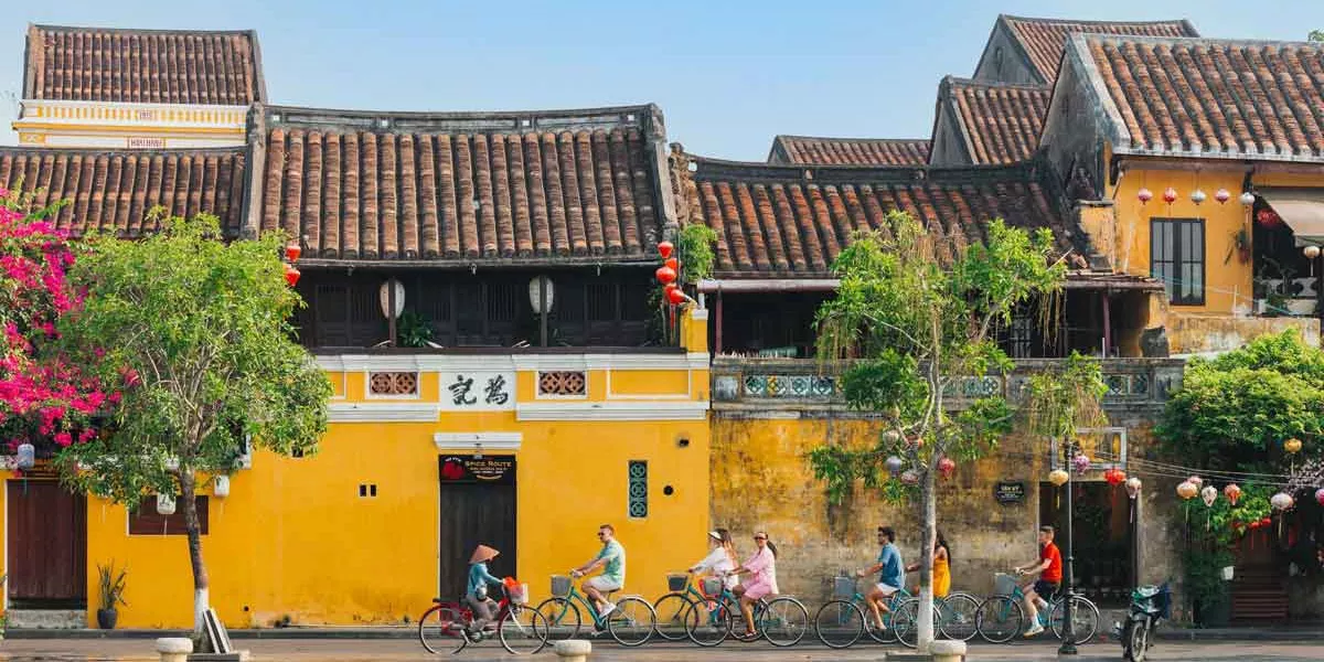travellers cycling through vietnam