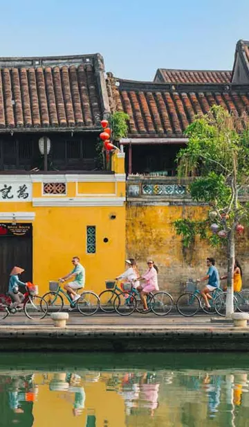 travellers cycling through vietnam