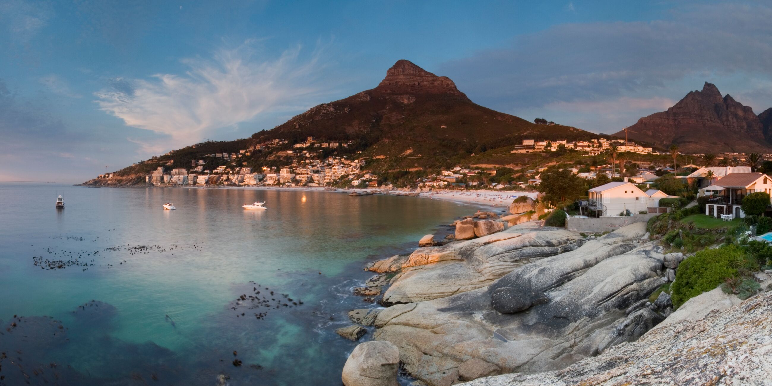 Beach town on Clifton beach, Cape Town, South Africa
