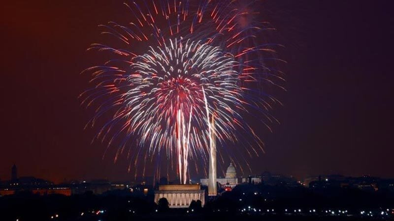 Fireworks at the 4th of July celebrations in the USA