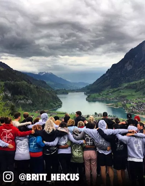 Group On Trip In Nature