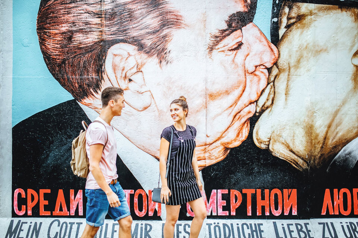 Friends Walking In Berlin