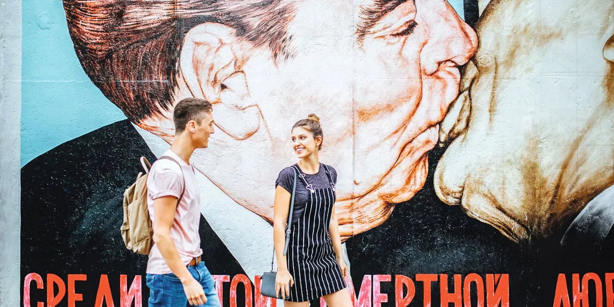 Friends Walking In Berlin