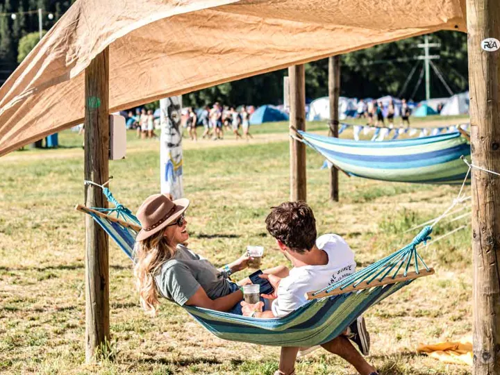 Travelers In Hammock New Zealand