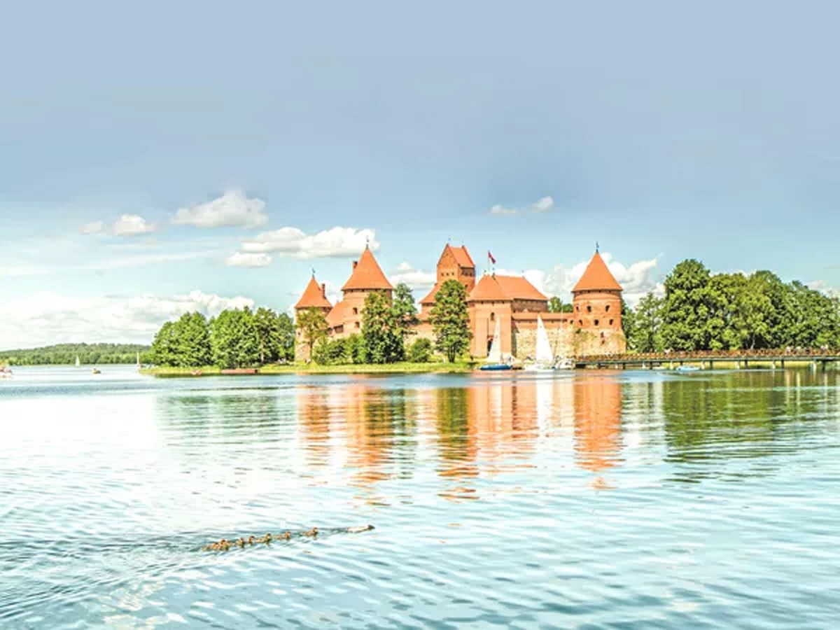 Trakai Castle, Trakai Island Castle, Lithuania, sunny day