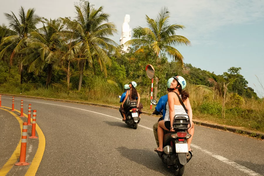 Group Riding On Bikes In Vietnam