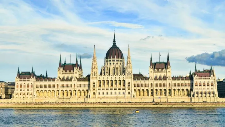 The Hungarian Parliament Building in Budapest, Hungary